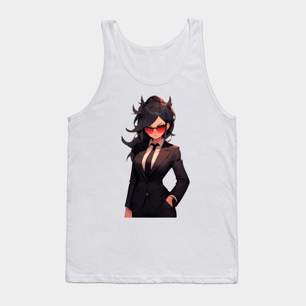 Anime Girl Boss Tank Top by Chromatic Currents